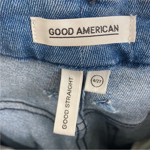 GOOD AMERICAN Good Straight Split Pocket Jeans - Picture 10 of 12